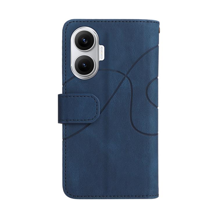 Funda de cuero con cremallera para Xiaomi Poco F7, color azul, con 9 ranuras para tarjetas