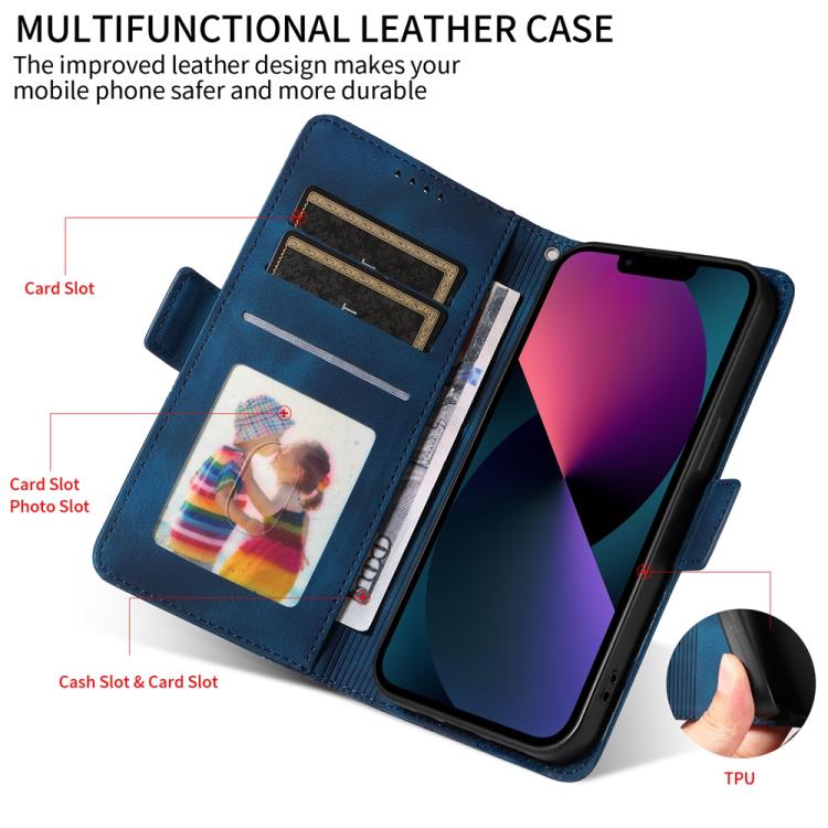 Funda de Cuero con Rombos y Estrellas para OnePlus 13R/Ace 5/Ace 5 Pro (Azul)
