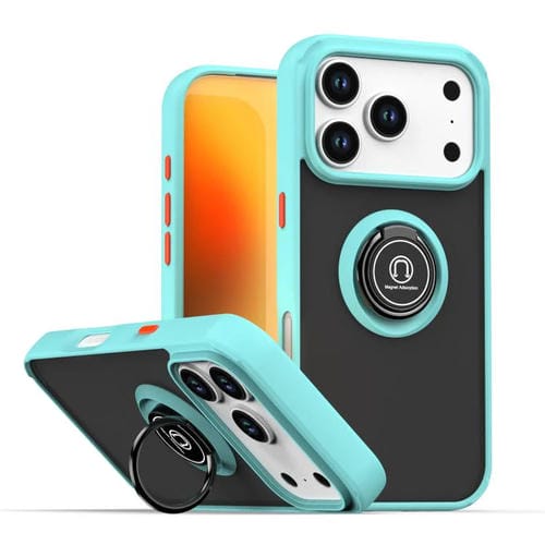 Funda de TPU + PC con anillo para iPhone 17 Pro Q Shadow 1 Series (azul cielo)
