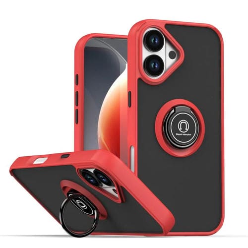 Funda de TPU + PC con anillo para iPhone 17 Q Shadow 1 Series (roja)