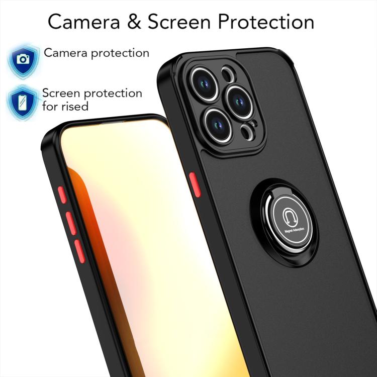 Funda de TPU + PC con anillo para iPhone 15 Pro Max Q Shadow 1 Series (roja)