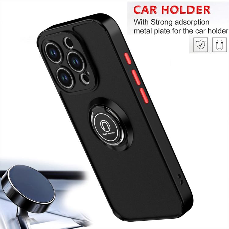 Funda de TPU + PC con anillo para iPhone 15 Pro Q Shadow 1 Series (amarilla)