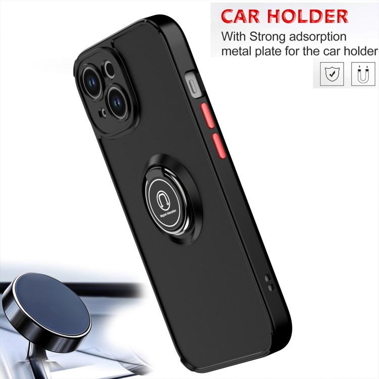 Funda de TPU + PC con anillo para iPhone 15 Q Shadow 1 Series (azul cielo)