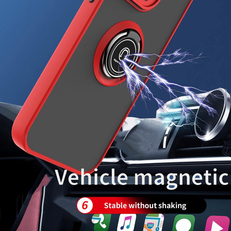 Funda de TPU + PC con anillo para iPhone 13 Pro Q Shadow 1 Series (roja)