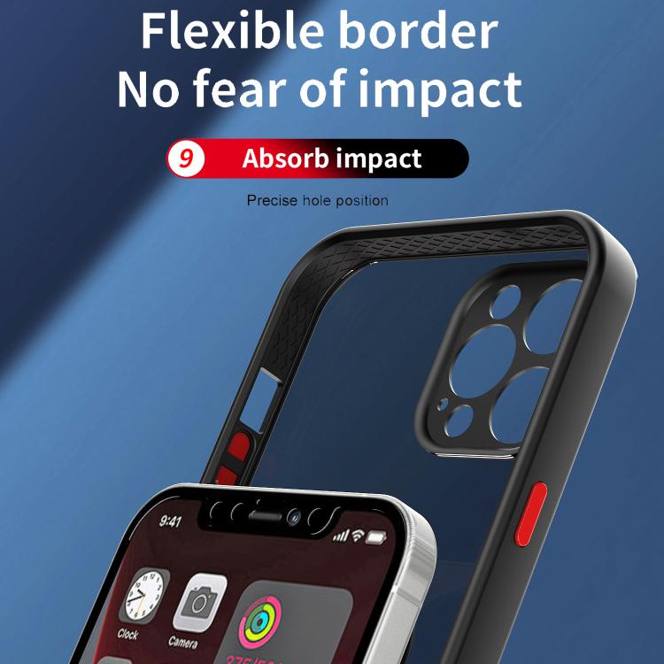 Funda de TPU + PC con anillo para iPhone 12 Pro Max Q Shadow 1 Series (Negro + Negro)