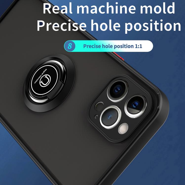 Funda de TPU + PC con anillo para iPhone 12 Pro Max Q Shadow 1 Series (roja)