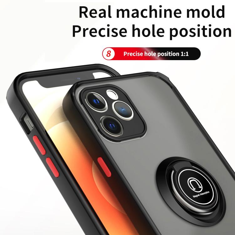 Funda de TPU + PC con anillo para iPhone 12 Q Shadow 1 Series (azul real)