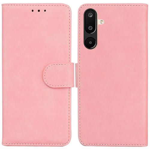 Funda de cuero con tapa y diseño de piel sintética para Samsung Galaxy M16 5G / F16 5G / M36 5G (rosa)