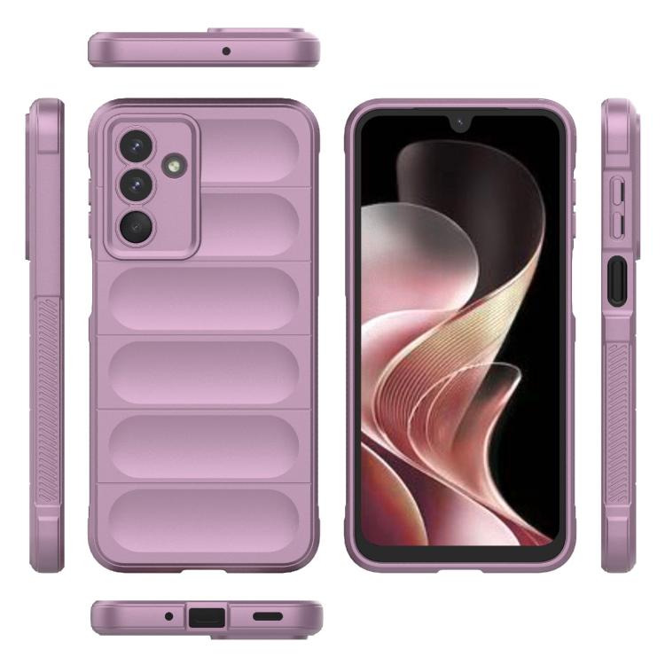 Funda de TPU + franela con protección mágica India para Samsung Galaxy M36 5G (morada)