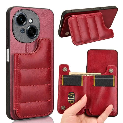 Funda para Teléfono Tecno Spark Go 1 con Patrón de Vaca (Rojo)