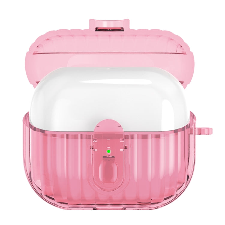 Estuche Protector Samsung Galaxy Buds3 Apariencia Carcasa Cierre Seguridad (Rosa Transparente)
