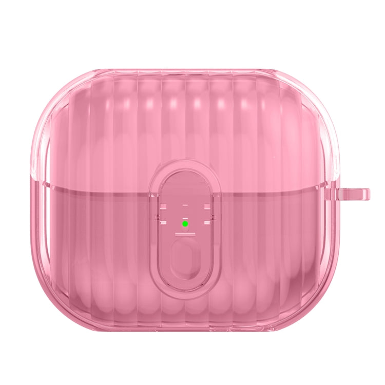 Estuche Protector Samsung Galaxy Buds3 Apariencia Carcasa Cierre Seguridad (Rosa Transparente)