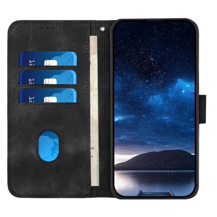Funda de Cuero para Huawei Enjoy 20E con Diseño de Mariposas en Relieve y Cordón (Negro)