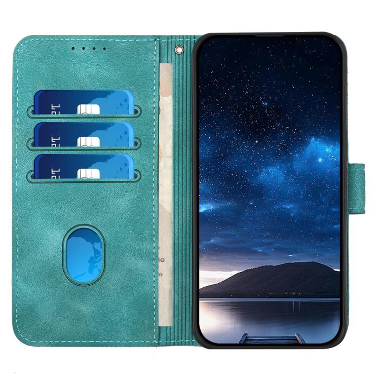 Funda de Cuero para Huawei Enjoy 20 Se 4G con Diseño Mariposa en Relieve y Cordón (Azul Claro)