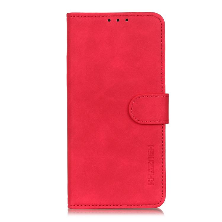 Funda de cuero con tapa horizontal y textura retro KHAZNEH para Samsung Galaxy XCover7 Pro (roja)