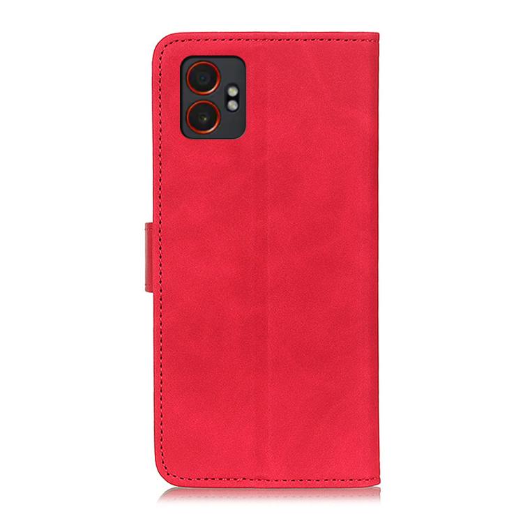 Funda de cuero con tapa horizontal y textura retro KHAZNEH para Samsung Galaxy XCover7 Pro (roja)