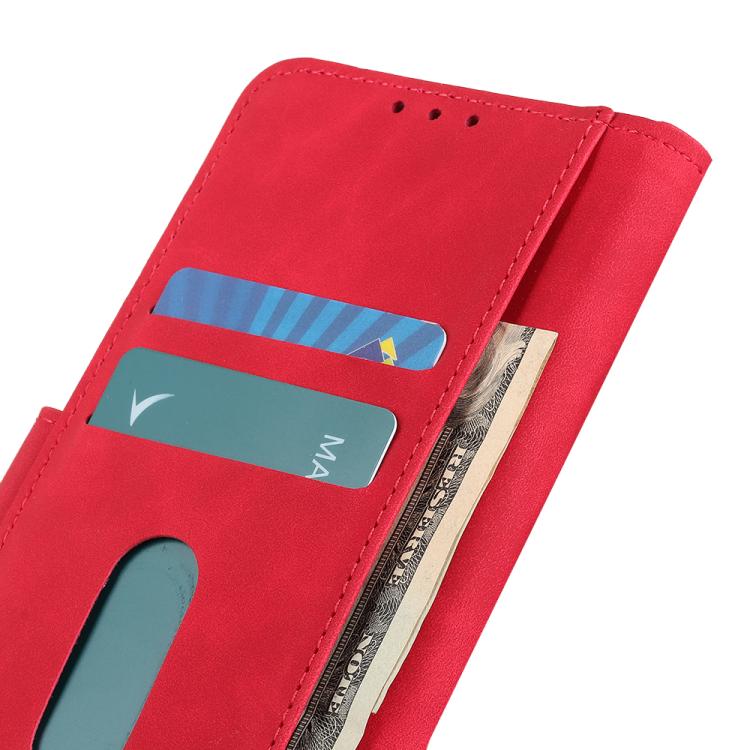 Funda de cuero con tapa horizontal y textura retro KHAZNEH para Samsung Galaxy XCover7 Pro (roja)