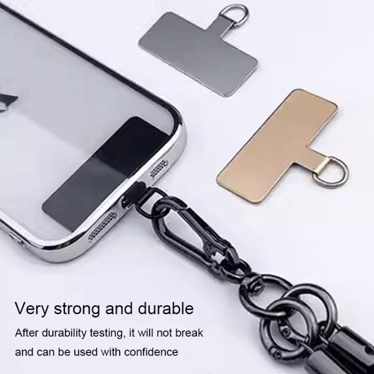 Junta de Fijación para Cordón de Teléfono Móvil Metal Rectangular (Oro Rosa)