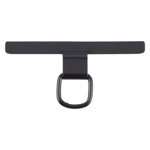 Junta de Fijación de Cordón de Teléfono Móvil Metal Forma de T (Negro)