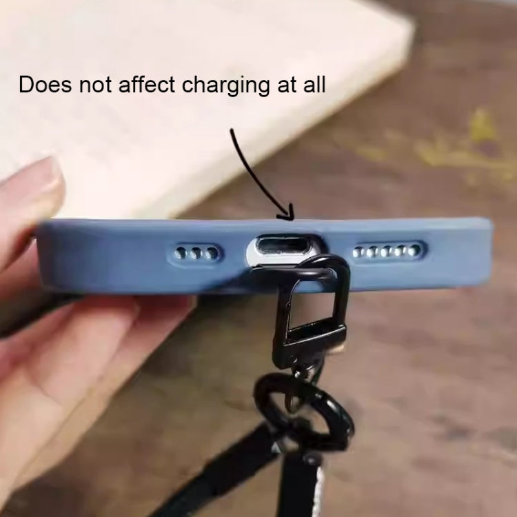 Junta de Fijación de Cordón de Metal para Teléfono Móvil en Forma de Abanico (Negra)