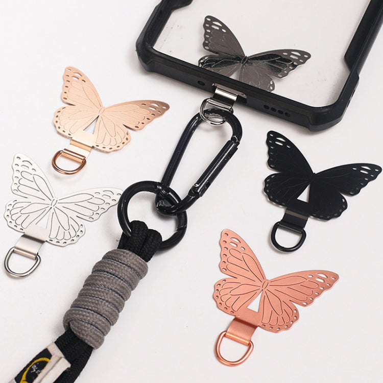 Junta de Fijación para Cordón de Teléfono Móvil Metal Forma de Mariposa (Plateada)