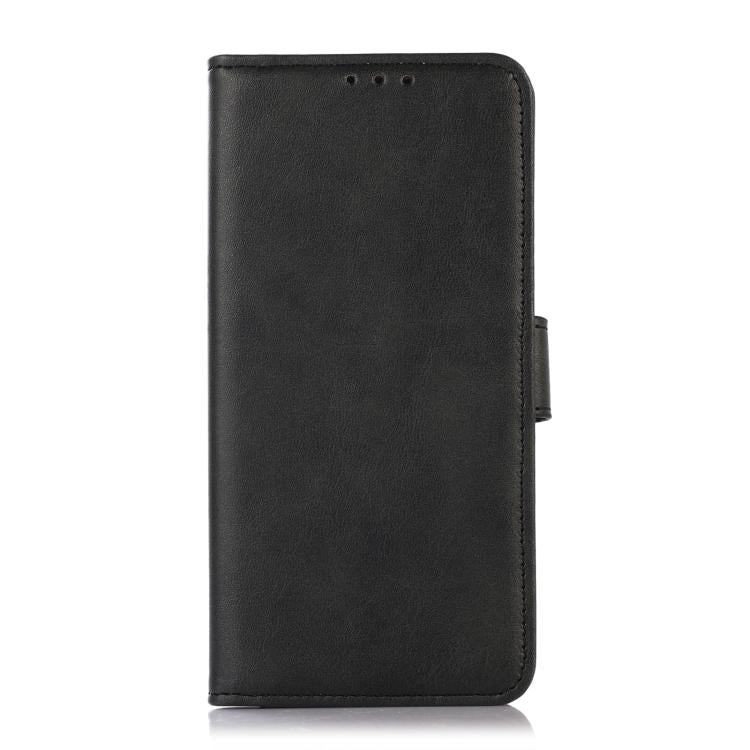 Funda de piel con tapa y textura de vaca para Samsung Galaxy XCover7 Pro (negra)
