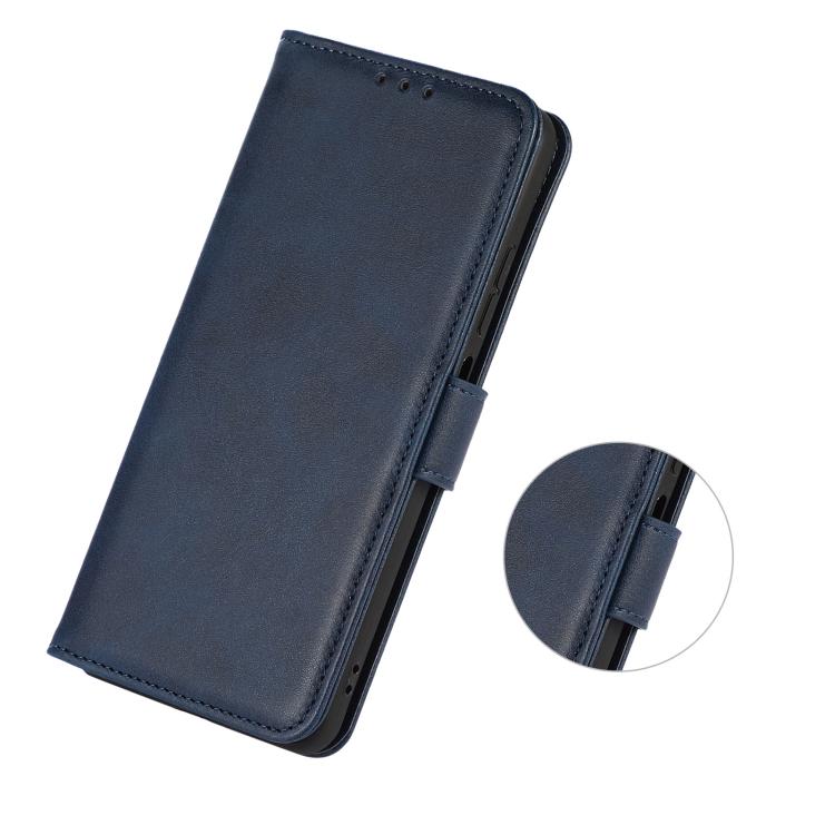 Funda de piel con tapa y textura de vaca para Samsung Galaxy XCover7 Pro (azul)