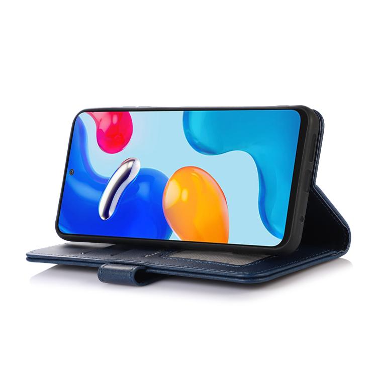 Funda de piel con tapa y textura de vaca para Samsung Galaxy XCover7 Pro (azul)