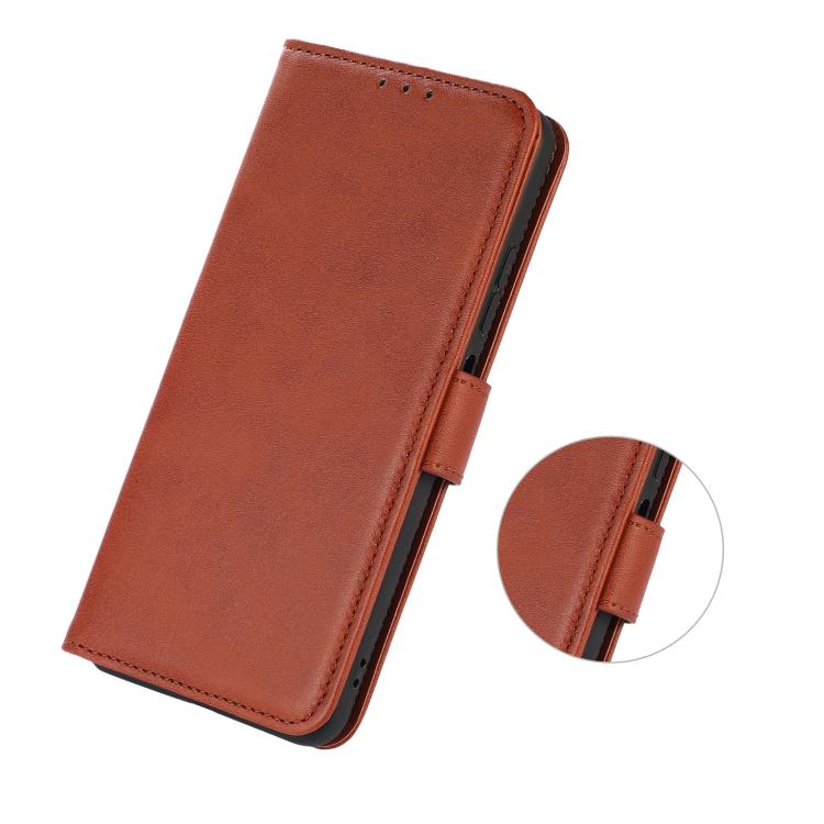 Funda de piel con tapa y textura de vaca para Samsung Galaxy XCover7 Pro (marrón)