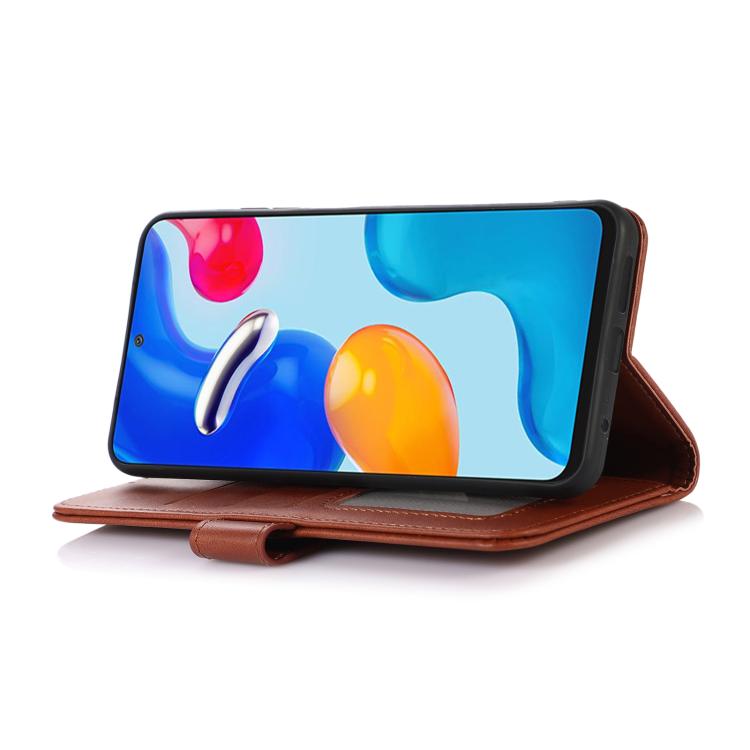 Funda de piel con tapa y textura de vaca para Samsung Galaxy XCover7 Pro (marrón)