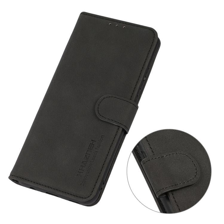 Funda de cuero con textura mate KHAZNEH para Samsung Galaxy XCover7 Pro (negra)
