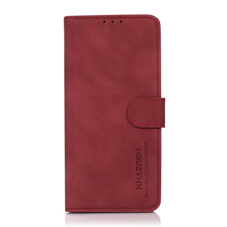 Funda de cuero con textura mate KHAZNEH para Samsung Galaxy XCover7 Pro (roja)