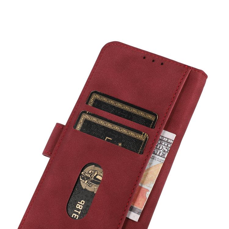 Funda de cuero con textura mate KHAZNEH para Samsung Galaxy XCover7 Pro (roja)