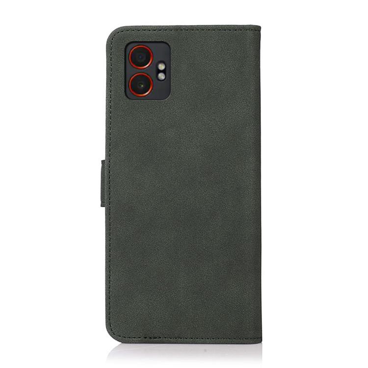 Funda de cuero con textura mate KHAZNEH para Samsung Galaxy XCover7 Pro (verde)