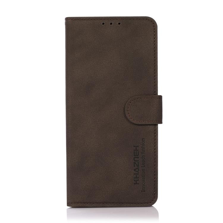 Funda de cuero con textura mate KHAZNEH para Samsung Galaxy XCover7 Pro (marrón)