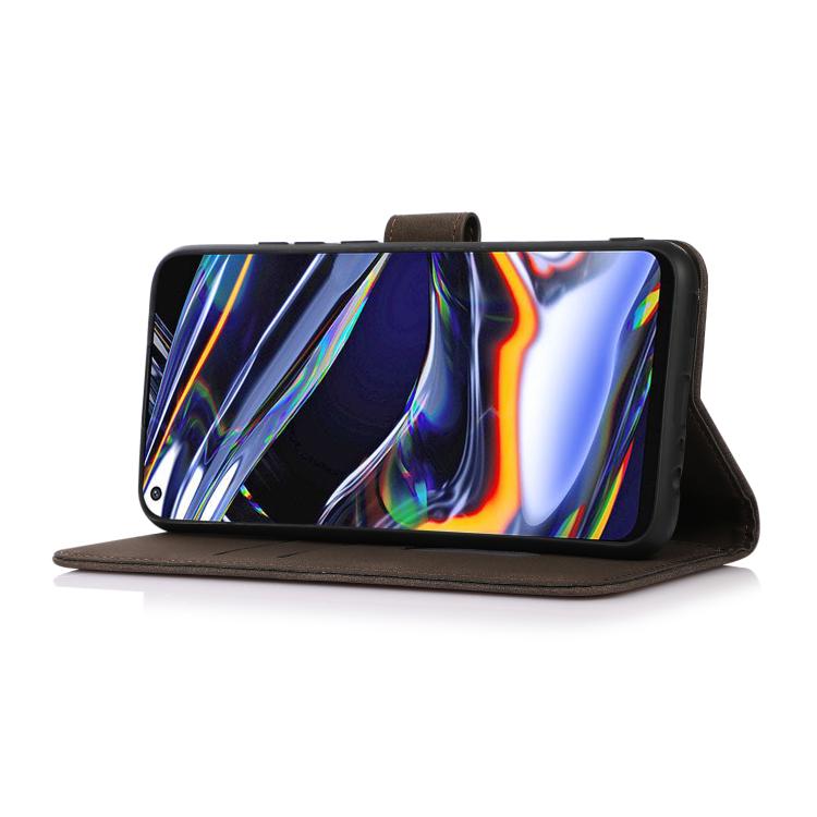 Funda de cuero con textura mate KHAZNEH para Samsung Galaxy XCover7 Pro (marrón)