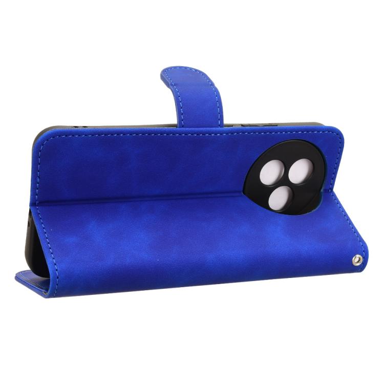 Funda de cuero con tapa magnética y tacto ultrafino para Redmi K80 (azul)