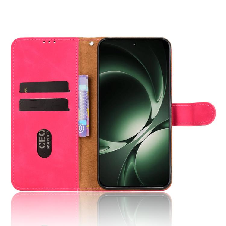 Funda de cuero con tapa magnética y tacto ultrafino para Redmi K80 (rosa)