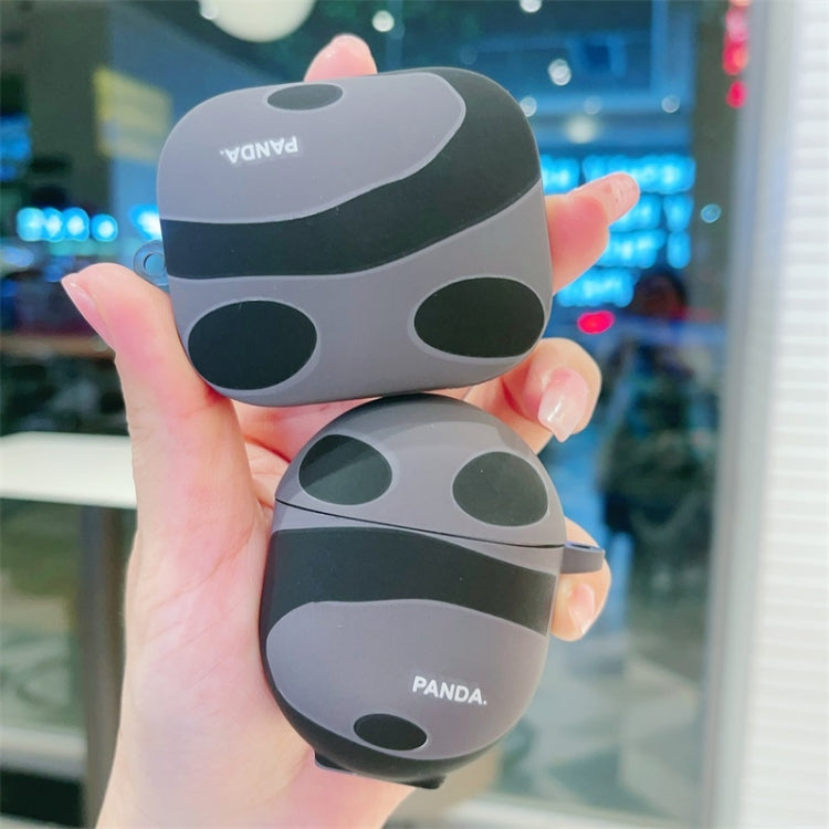 Estuche TPU Esmerilado con Parte Trasera Panda para Auriculares Redmi Buds 5 (Negro y Gris)