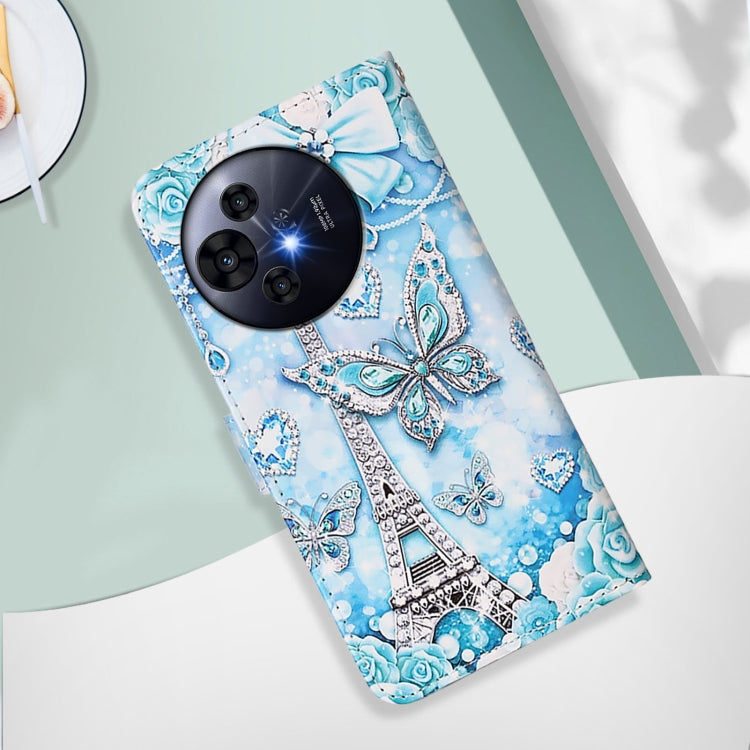 Funda de Cuero Nxtpaper para Teléfono TCL 50 Pro con Patrón Mariposa en Forma de Torre (Color)