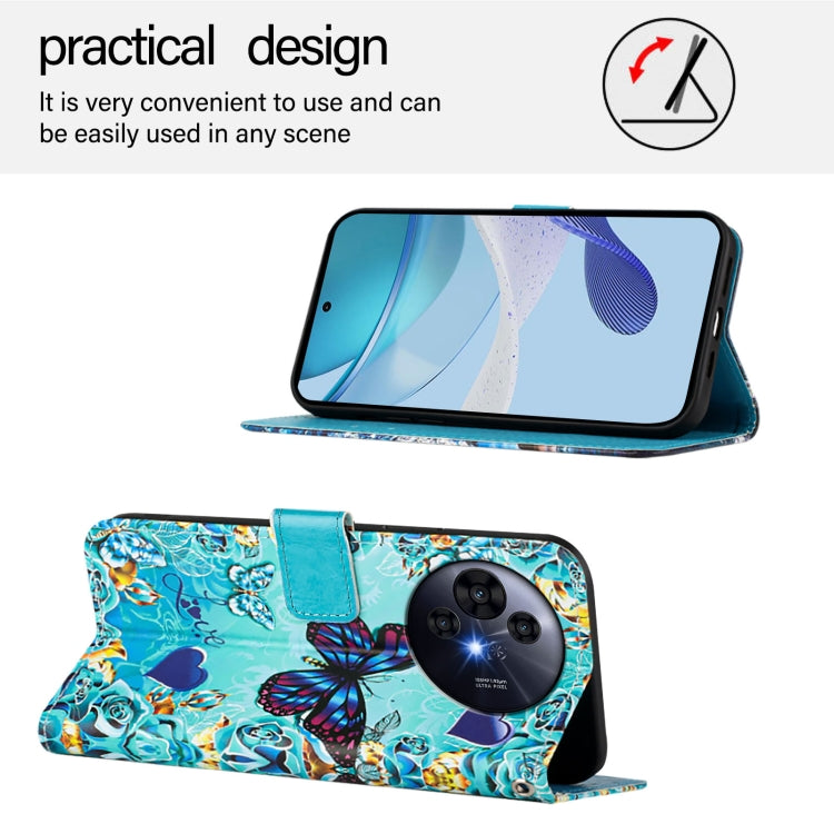 Funda de Cuero Nxtpaper para TCL 50 Pro con Patrón de Dibujo de Colores (Mariposa de Amor)