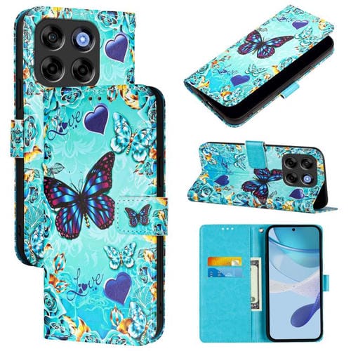 Funda de Cuero para ZTE Blade V70 Vita Nubia V70 con Diseño Mariposa de Amor
