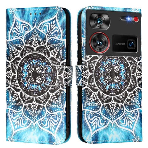 Funda de Cuero para ZTE Nubia Z60 Ultra con Diseño Mandala Submarino (Colorido)