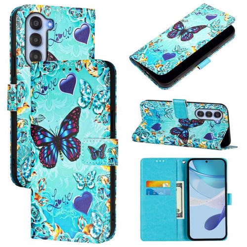 Funda de Cuero para ZTE Nubia S 5G A403Zt con Patrón Mariposa de Amor