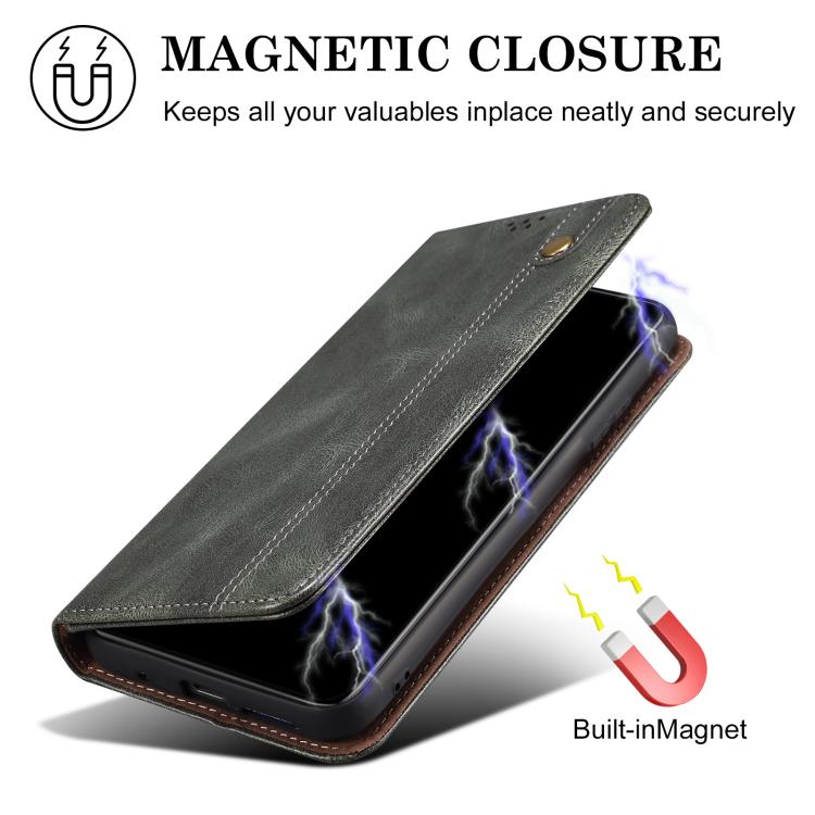 Funda de cuero con textura Crazy Horse y cera de aceite para Samsung Galaxy A17 5G (verde)