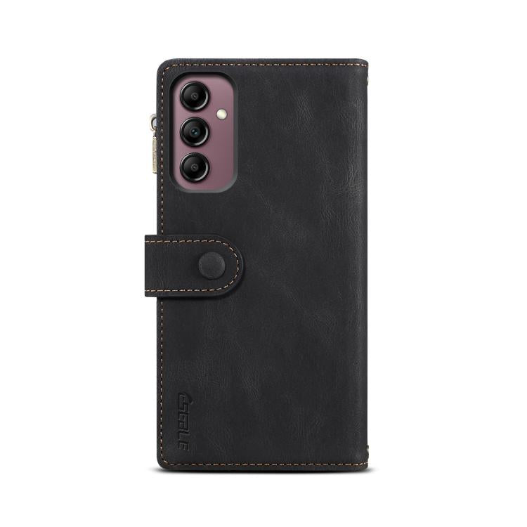 Funda de cuero con tapa RFID para Samsung Galaxy A17 5G ESEBLE, estilo retro esmerilado (negro)