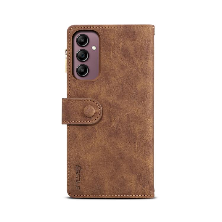 Funda de cuero con tapa RFID para Samsung Galaxy A17 5G ESEBLE, estilo retro esmerilado (marrón)