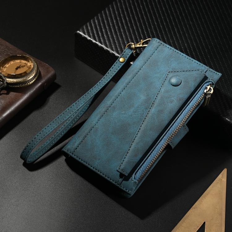 Funda de cuero con tapa RFID para Samsung Galaxy A17 5G ESEBLE, estilo retro esmerilado (verde oscuro)
