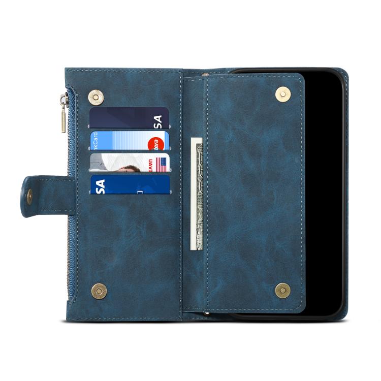 Funda de cuero con tapa RFID para Samsung Galaxy A17 5G ESEBLE, estilo retro esmerilado (verde oscuro)