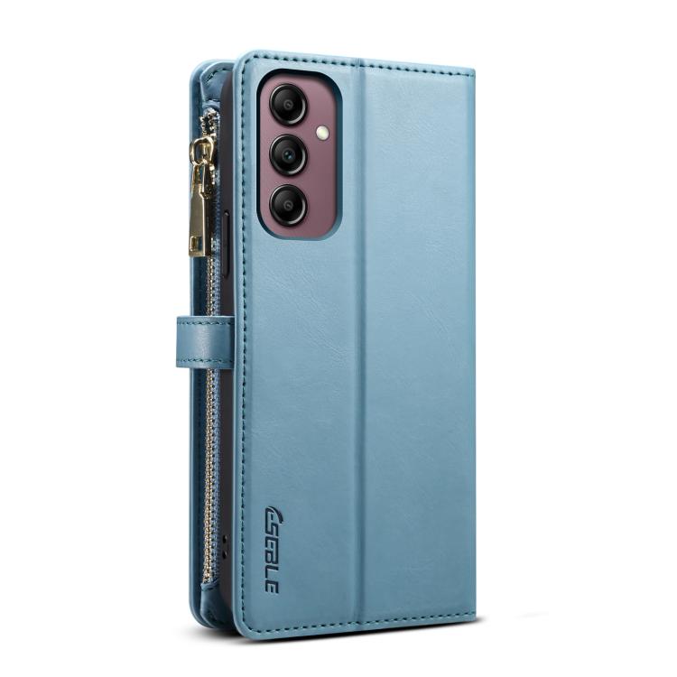 Funda de cuero RFID con cremallera y cordón ESEBLE Star Series para Samsung Galaxy A17 5G (azul)